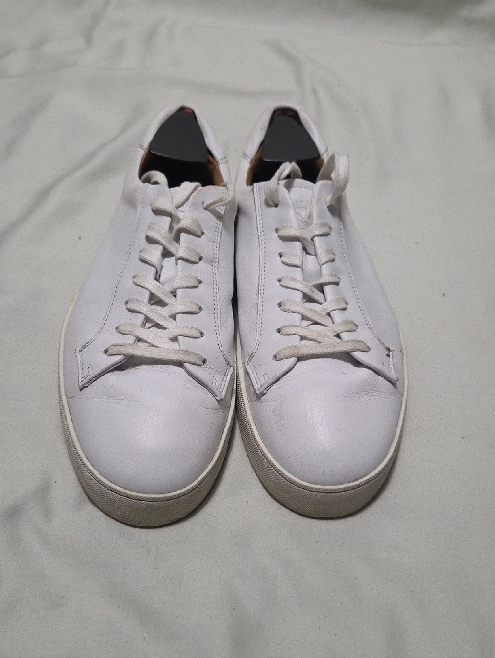 Tiger of Sweden White Low-Top Leather Sneakers